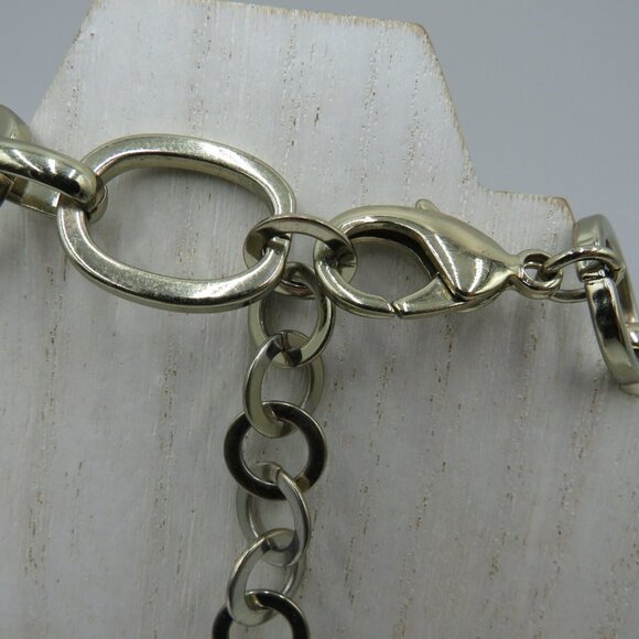 St Thomas Necklace Silver Tone 18" Oval Link Chunky‎ Statement Extension - Picture 6 of 6